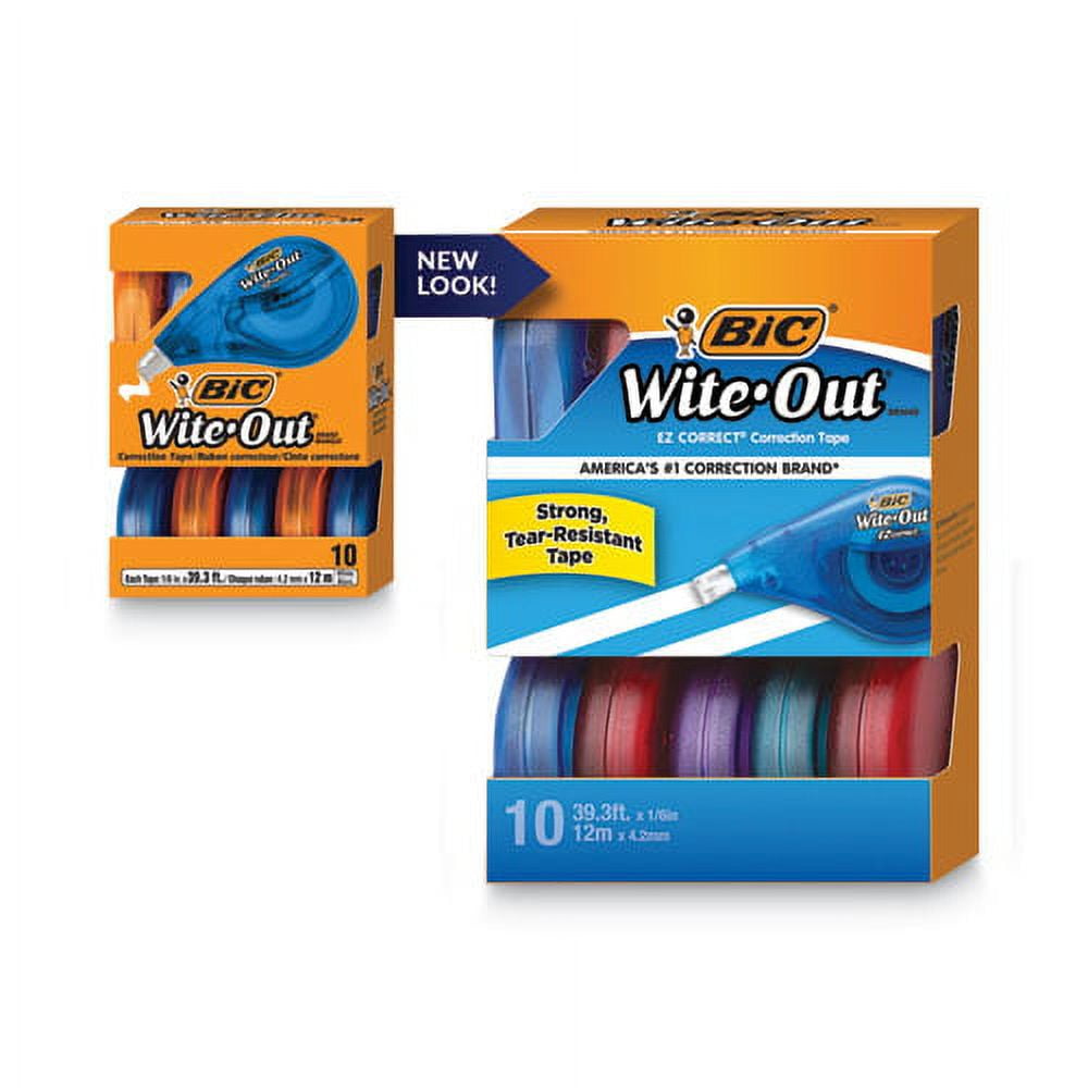 "Wite-Out Ez Correct Correction Tape Value Pack, Non-Refillable, 1/6"" X 472"", 10/box | Bundle of 2 Boxes"