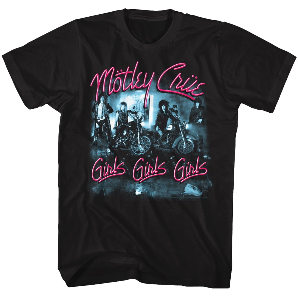 American Classics Motley Crue Tour 1987 T-Shirt, Black Cotton