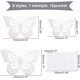 thumbnail image 2 of 8 juegos de 8 estilos de pegatinas de pared de mariposas 3D con cinta adhesiva. Pegatinas de papel de mariposas 3D para pared o refrigerador. Decoración para dormitorio, sala de estar o aula., 2 of 6