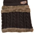 thumbnail image 3 of Niños Bebé Grueso Cálido Mantenimiento Invierno Cálido Sombrero Bufanda Niño Chica Punto Gorro Pañuelo Pecho 1111Fourone PS6494, 3 of 7
