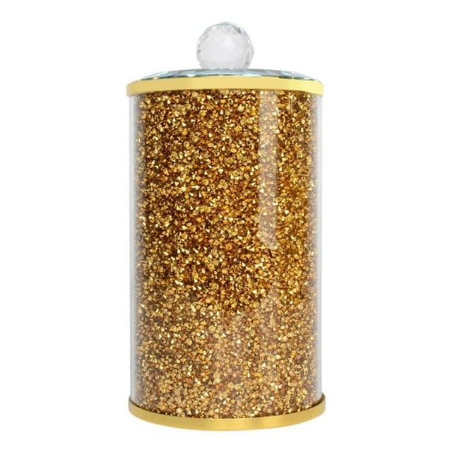 Amazing Rugs CAN1LG1120 Ambrose Exquisite Glass Canister in Gift Box, Gold