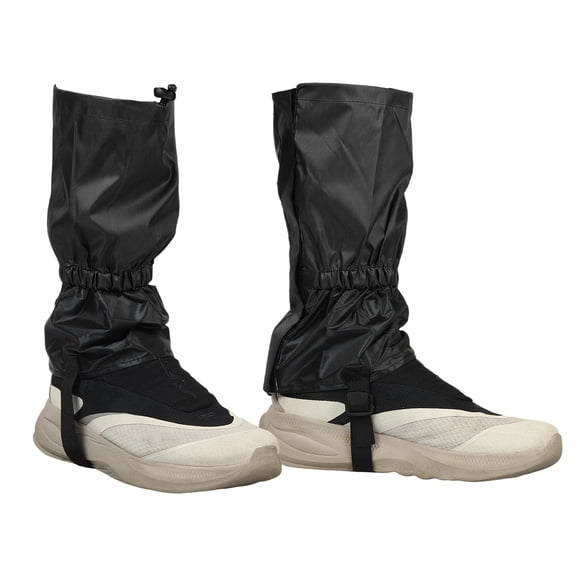 Leg Gaiters, Snow Gaiters for Hiking Waterproof Snow Boot Guards for Snowshoeing Hiking, 12" & Black