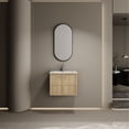 thumbnail image 2 of Easy - to - assemble and Well - made - Oak Bathroom Vanity with Ceramic Basin, 2 of 7