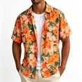 thumbnail image 2 of Men's Hawaiian Shirts Button Down Short Sleeve Tropical Print Casual Summer Beach Vacation Aloha Shirt,Sizes XS-XL, 2 of 5