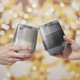 thumbnail image 2 of 12oz Stemless Wine Tumblers Black and Grey Abstract Art Artwork Vacuum Insulated Stainless Steel Travel Tumbler Cups Mug with Lid and Straw for Champaign,Cocktail,Beer with Cleaning Brush, 2 of 5