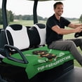 thumbnail image 4 of Yuyamidu Funny Dachshund Golf Cart Seat Covers Golf Print Club Car Seat Covers for Golf Carts for 2-Person Seats Heavy Duty Sun Resistant Accessories Protect Your Golf Cart, Green, 4 of 7