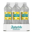Zephyrhills Sparkling Water, Lively Lemon, 33.8 oz. Bottles (Pack of 12