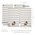 thumbnail image 4 of VHC Brands Bunny Hop Silhouette Bunnies w/Pom Pom Tea Towel Set of 2 16x28, Spring Decorative Dish or Hand Towels, Perfect for Kitchen or Bathroom, Spring and Easter Decor, 4 of 4