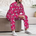 thumbnail image 7 of Sikiie Butterfly Mens Pajama Set, Soft Warm Long Sleeve Sleepwear, Cozy Button-Down Pjs for Men-XX-Large, 7 of 7
