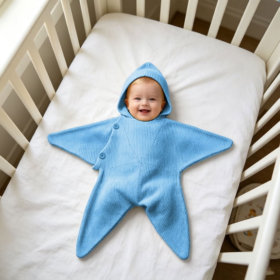 Baby Starfish Onesie Baby Starfish Onesie,Cozy Star Babies Swaddle Bag,Infant Soft One Piece Romper,Fall Winter Warm Outfits