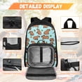 thumbnail image 5 of Bulopur Cartoon Capybara Print Kids Backpack Set 4 Pcs Fruit Breathable Kids School Bag with Lunch Box, Pencil Case and Water Bottle Cover for Capybara Lover Toddler Girls, 5 of 8