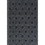 Art Carpet 841864100570 5 x 8 ft. Highline Collection Diamond Grid Woven Area Rug, Navy