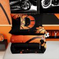 thumbnail image 7 of Homewish Cartoon Basketball Sport Bedding Comforter Set for Kids Boys, Black Orange Monogrammed D Twin Comforter Sets, Black Reversible, 2pcs, 7 of 7