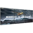 thumbnail image 1 of Inspirational Wall Art Rainstorm Airplane Mindset is Everything Canvas Pictures Painting Motivational Posters Inspiring Success Quotes for Office Wall Decor Print Artwork Ready to Hang [36'W x 16''H], 1 of 6