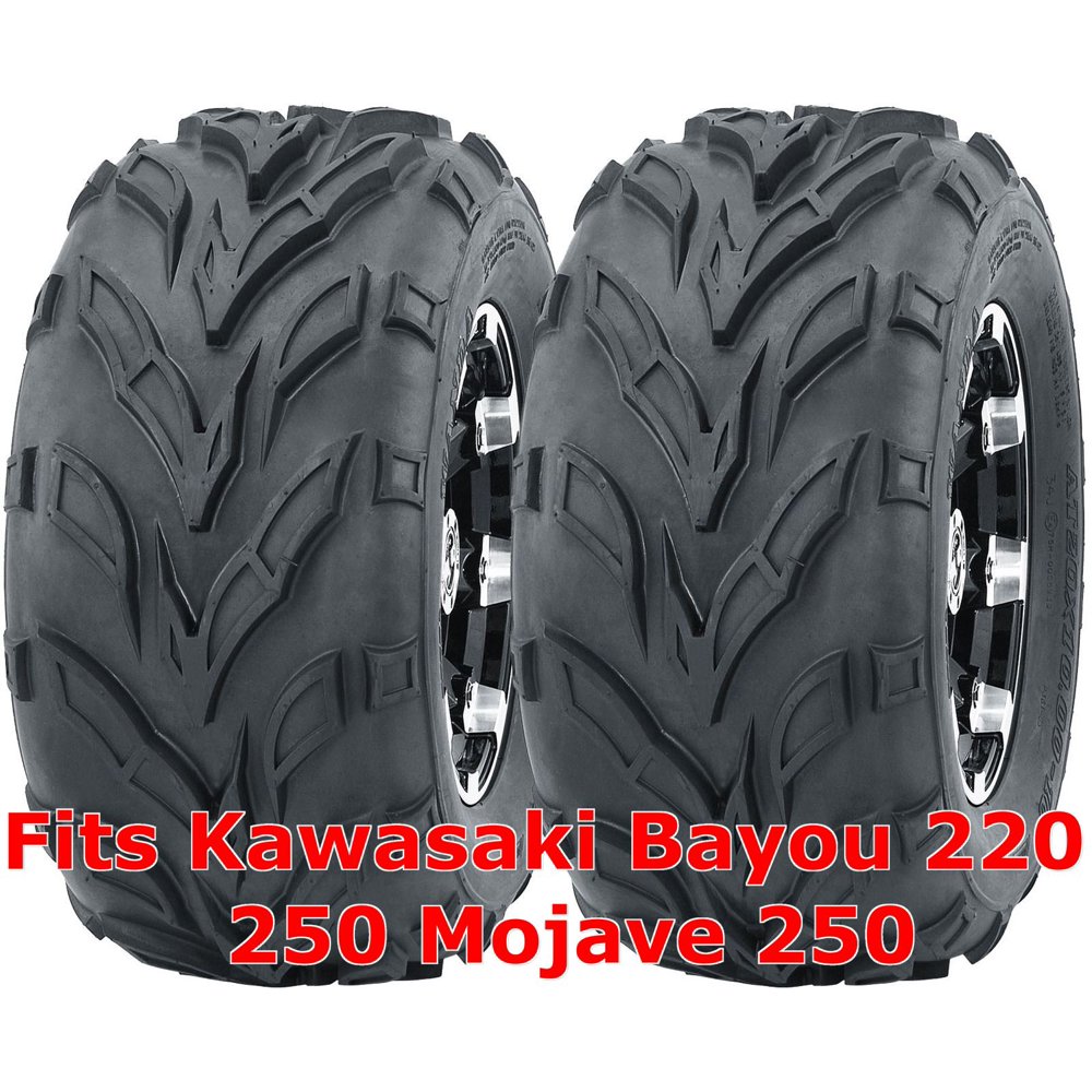 2 WANDA ATV Rear Tire Set 22x1010 Kawasaki Bayou 220 250 Mojave 250