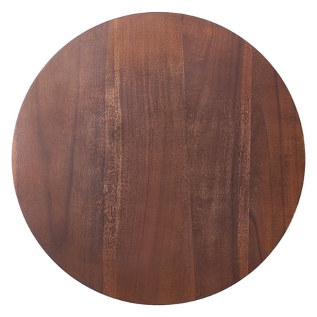 24-inch Clear Acacia Wood Lazy Susan Turntable - 360° Silent Rotating Tray for Dining Tables, Family Gatherings, Banquets & Weddings