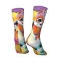 thumbnail image 4 of Super Kitties Adult Socks Casual Tube Socks Durable Comfort Calf Socks Soft Elastic Crew Socks White, 4 of 9