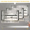 thumbnail image 3 of Modern 39x28 inches bathroom cabinets, medicine cabinets with mirrors and LED lights, bathroom storage cabinet with multilevel storage compartments, 3 of 7