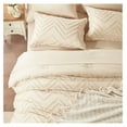thumbnail image 4 of TiaGOC Queen Comforter Set, Beige Tufted Bed in a Bag 7 Pieces with comforters and Sheets, All Season Bedding Sets with 1 Comforter, 2 PillowShams, 2 Pillowcases, 1 Flat Sheet, 1 Fitted Sheet, 4 of 7