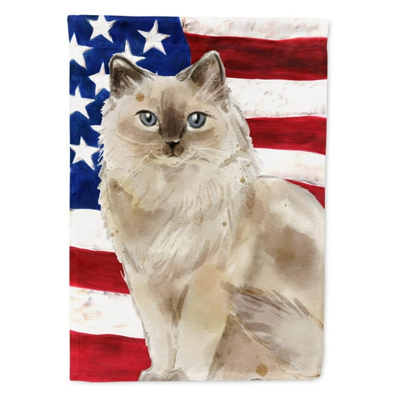 Ragdoll American Flag Garden Flag