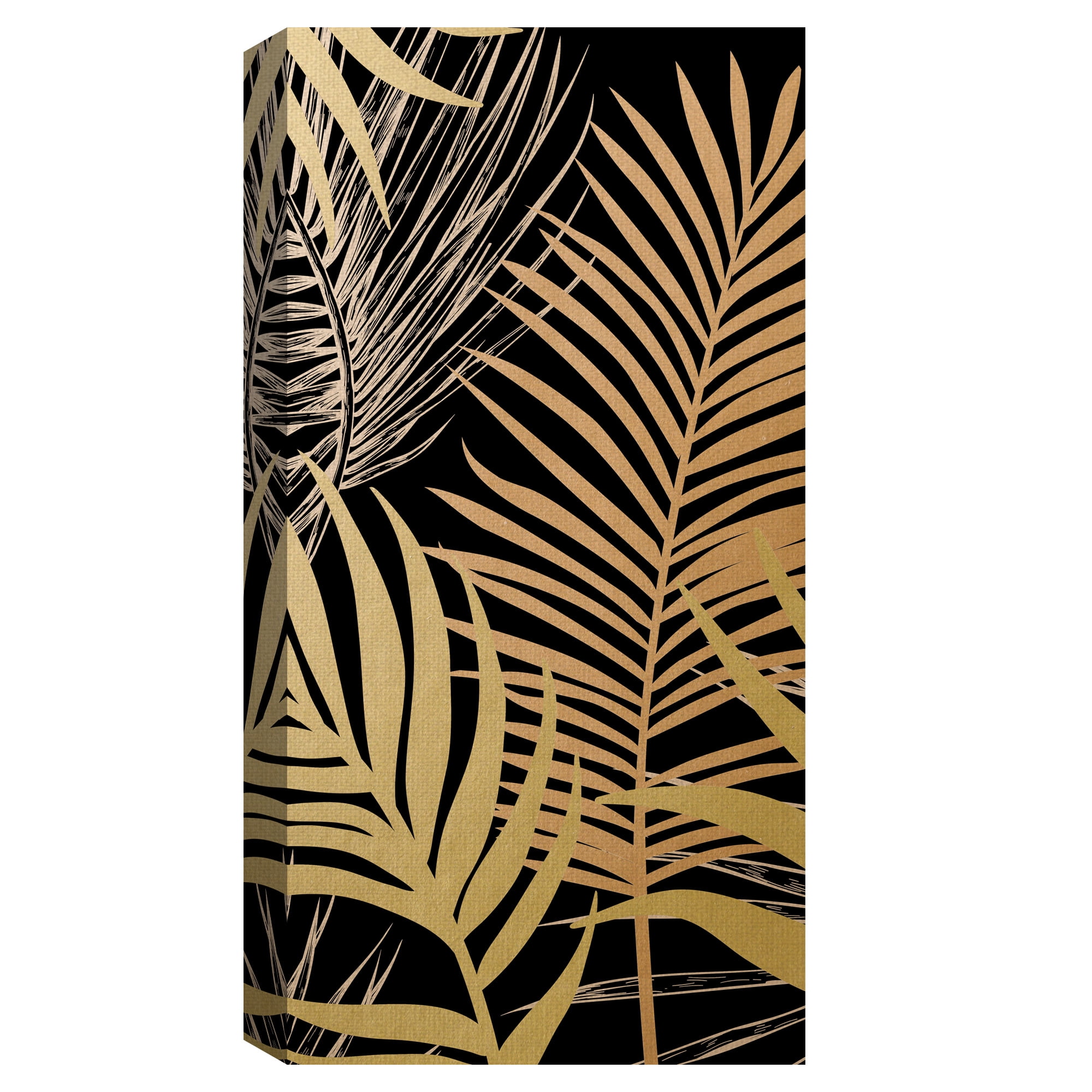Masterpiece Art Gallery Palms D'or II Leaves By Belle Maison Canvas Art Print 17" x 34"