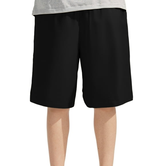 Ediodpoh Short de Jogging à Enfiler pour Garçon, Style Estival Mince, Taille Élastique, avec Poche, Pantalon et Short Décontractés pour l'École, Shorts pour Garçons, Noir, 5-6 Ans