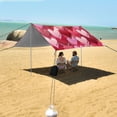 thumbnail image 7 of Portable Beach Tent Sun Shelter With Ground Pegs Water And Wind Resistant Sun Shade Canopy Angle Adjustable Hearts in Perfect Harmony, 7 of 7
