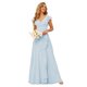 thumbnail image 1 of Vestido de dama de honor TIRAS, talla grande, gasa con volantes, azul cielo, 22 W, 1 of 7