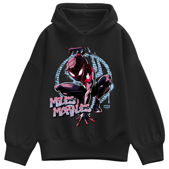 Spider-Man - Miles Graffiti Oversized Fleece Hoodie Sweatshirt