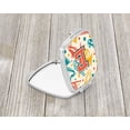 thumbnail image 2 of Carolines Treasures CJ2001-SCM-Parent Letter Retro Teal Orange Musical Instruments Initial Compact Mirror CJ2001, 2 of 4