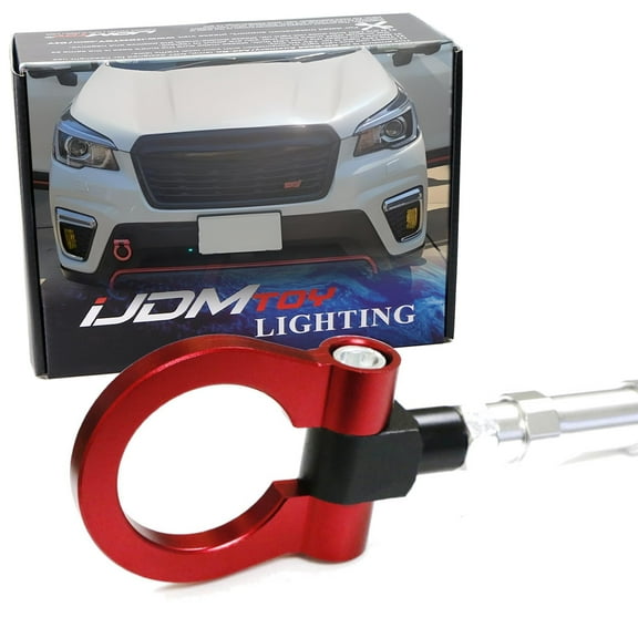 JDM Red Track Racing Style Tow Hook Ring For Subaru 2019-2021 Forester, Made of Lightweight Aluminum