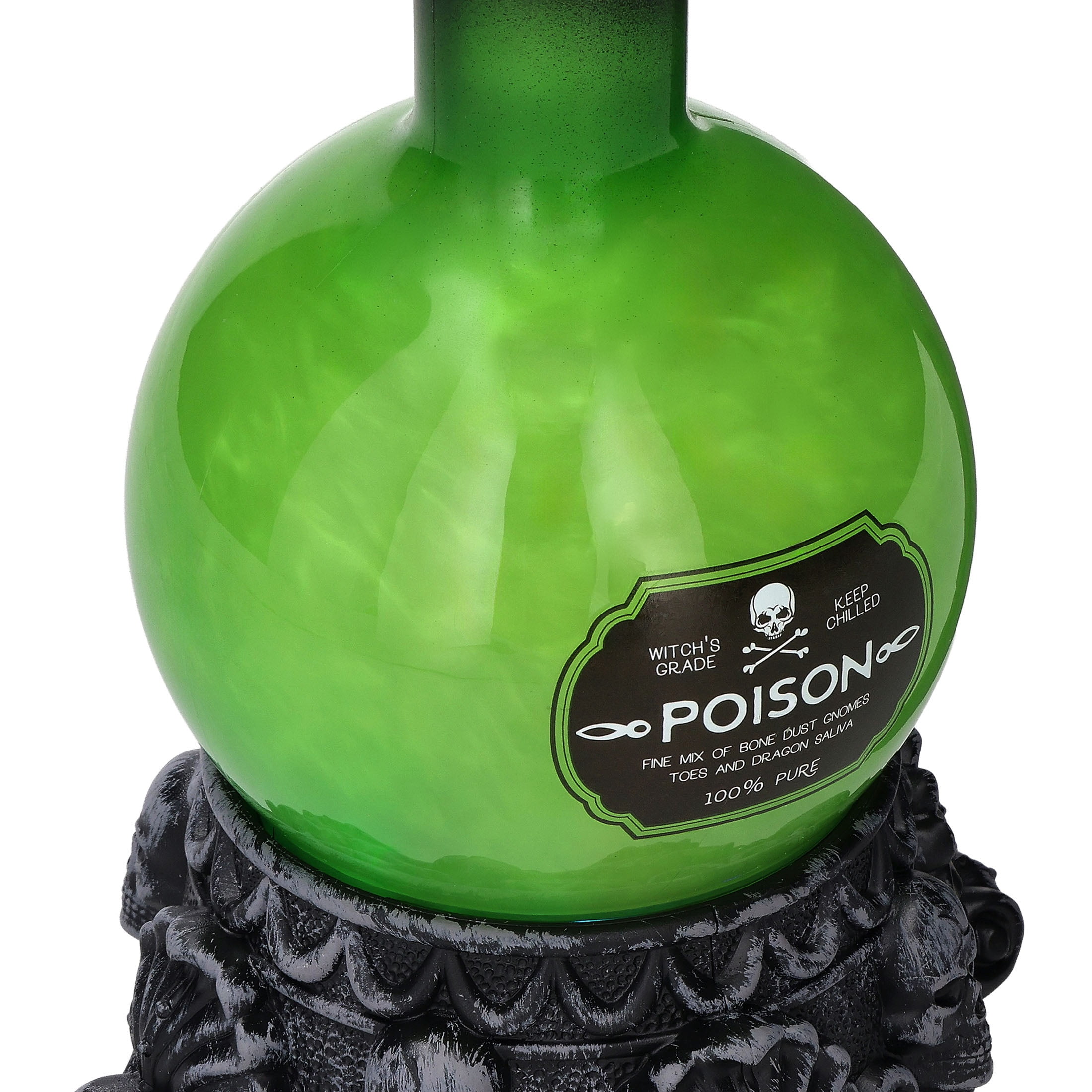 Light-Up Poison Bottle Tabletop Decoration, Green, 12", Halloween by Way To Celebrate