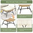 thumbnail image 6 of RADIATA 5 PCS Beige Boho Outdoor Patio Furniture Sets with 2 Chairs, 2 Ottomans and 1 Side Table, 6 of 10