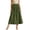 AA-01-Army Green, variant on QATAINLAV Business Skirts for Women Casual Elastic High Waisted Pleated Midi Skirts Solid Color Satin Flowy Swing Long Skirts Green M