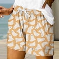 thumbnail image 2 of Bovemsi Running Shorts for Women Palazzo Pants for Women Yellow Halloween Themed Printed Comfort Shorts M, 2 of 4