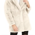 thumbnail image 3 of Apparis Womens Eloise Notch Collar Dress Faux Fur Coat Ivory XL, 3 of 3