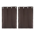 thumbnail image 1 of Unique Bargains Rideaux Courts à Étages, 29 Pieds L x 35 Pieds L Demi-Rideau pour Fenêtre Française 2 Panneaux, Brun, 1 of 6