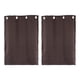 thumbnail image 1 of Cortinas Cortas Uxcell, 29"W x 35"L Cortina Media de Ventana Francesa 2 Paneles, Marrón, 1 of 6