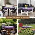 thumbnail image 5 of Purple Gold Marble Pattern Square Fitted Tablecloth with Elastic Edge,Square Table Cover,Washable Elastic Table Cover for Home Kitchen Party Decor 34"x34", 5 of 6