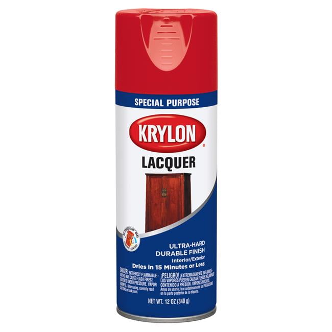 Krylon 1665124 12 oz Special Purpose Exotic Red Gloss Lacquer Spray