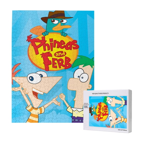 Phineas And Ferb Jigsaw Puzzle 500 Pieces Wooden Puzzle Home Decor Birthday Party Gift