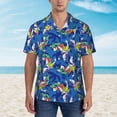 thumbnail image 4 of Daiia Sharks Skateboarding With Palm Hawaiian Shirt for Men Gentle Cotton Regular Short Sleeve Casual-Small, 4 of 9
