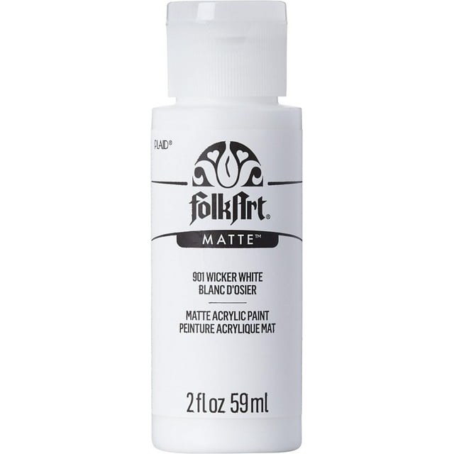 Folkart Matte Acrylic Craft Paint, 2 fl. oz., Wicker White