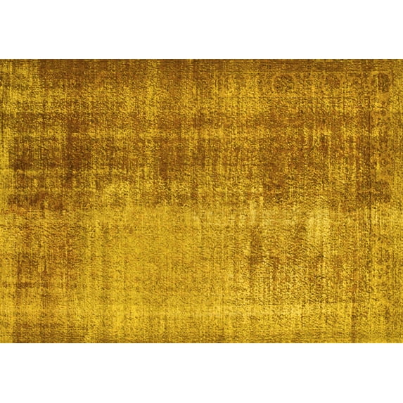 Ahgly Company Machine Washable Indoor Rectangle Persian Yellow Bohemian Area Rugs, 2' x 3'