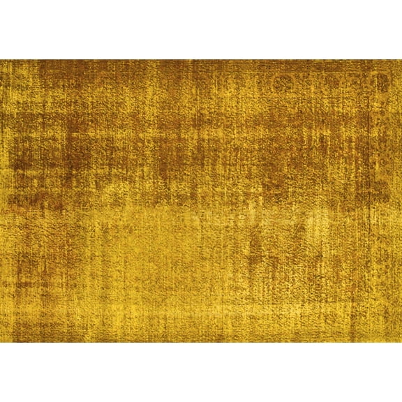 Ahgly Company Indoor Rectangle Persian Yellow Bohemian Area Rugs, 7' x 10'