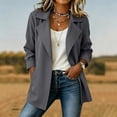 thumbnail image 5 of Jackets for Women Solid Color Spring Autumn Casual Button Down Long Sleeved Windbreaker Coat Fall Winter Track Jackets with Pockets 2026 Fall Coat Tops, 5 of 7