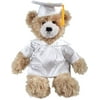 Made by Alien’s Personalized Gift for Graduation Plush 12-inch Stuffed Animal Class of 2022. (Beige Teddy Bear White Gown)