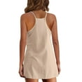 thumbnail image 6 of Vedolay Womens Tennis Dress Summer Mini Romper Dress Workout Tennis Active Sports Athletic Outfits Built in Shorts Trendy Vacation（Beige,S）, 6 of 6