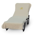 thumbnail image 1 of Luxury Hotel & Spa Monogrammed Pool Chaise Lounge Cover, Gold Embroidered Towel - Extra Absorbent 100% Turkish Cotton- Soft Terry Finish - Hotel-Style, Standard Size - Script R Beige, 1 of 1