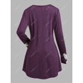 thumbnail image 2 of Camiseta con Panel de Mariposa en Talla Extra Rosegal  Mangas largas de talla grande, 2 of 5